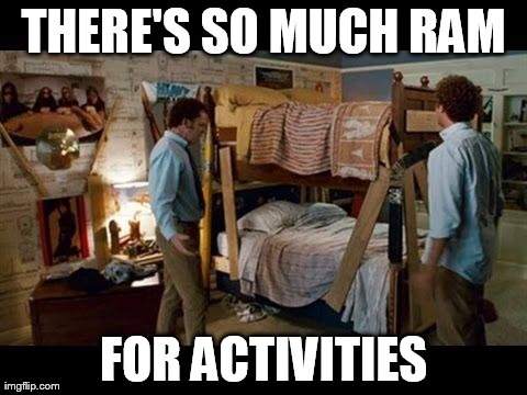 THERE'S SO MUCH RAM FOR ACTIVITIES | image tagged in room for activities,AdviceAnimals | made w/ Imgflip meme maker