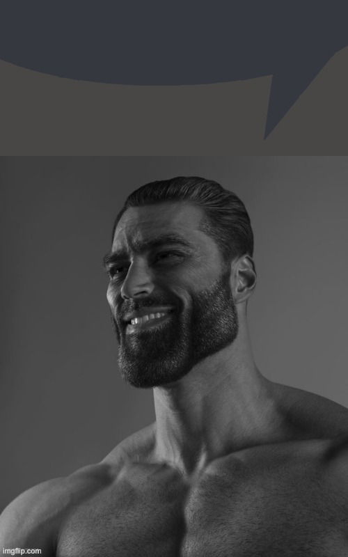 yeah | image tagged in discord speech bubble,giga chad | made w/ Imgflip meme maker