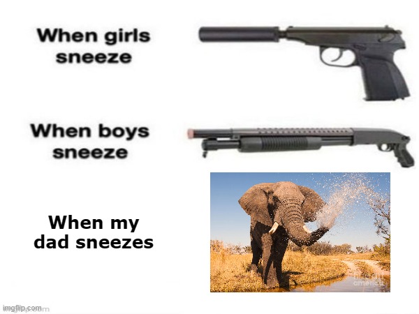 When my dad sneezes | image tagged in memes,funny memes | made w/ Imgflip meme maker