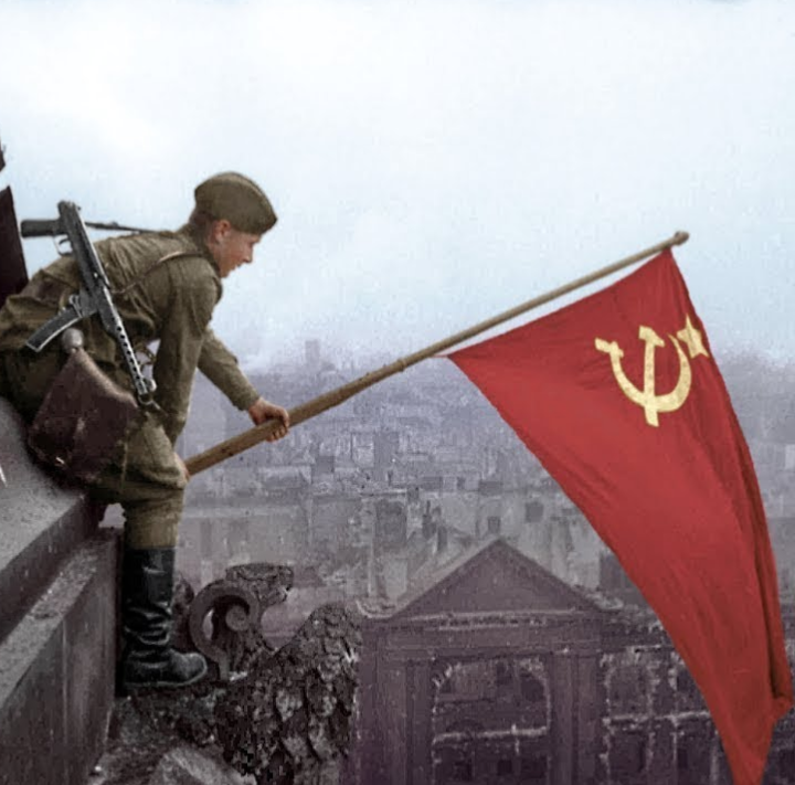 High Quality Red army liberates Germany Blank Meme Template