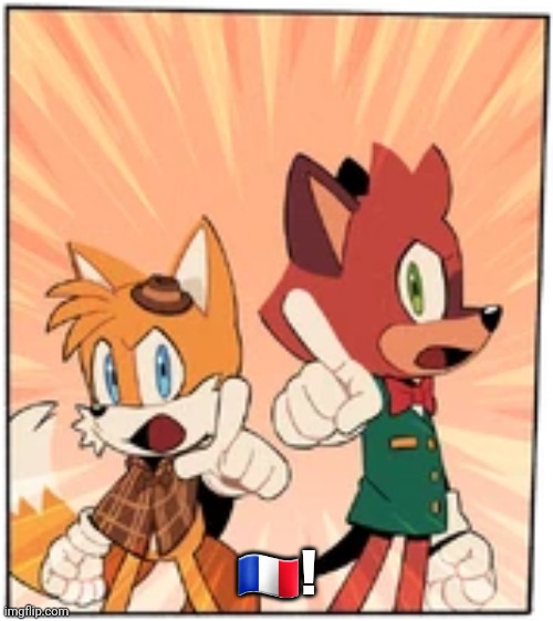 Tails and Barry | 🇫🇷! | image tagged in tails and barry | made w/ Imgflip meme maker