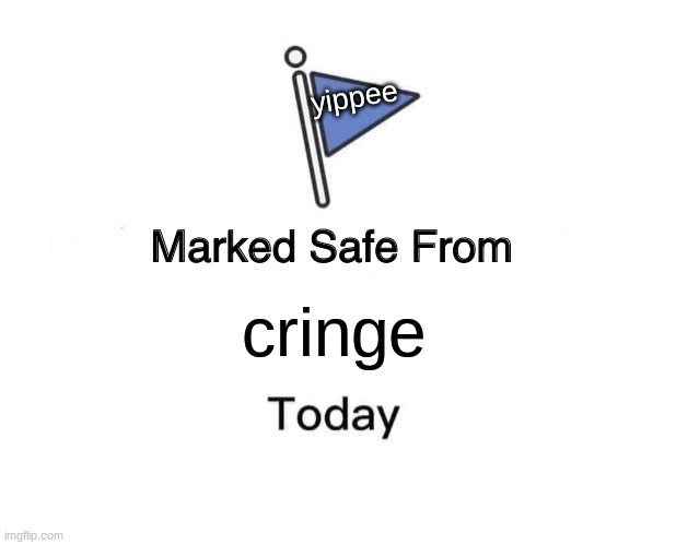 it says it all. have a good day | yippee; cringe | image tagged in memes,marked safe from | made w/ Imgflip meme maker