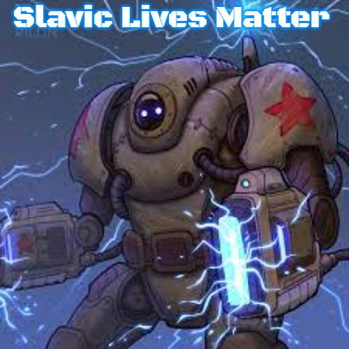 Slavic Tesla Trooper | Slavic Lives Matter | image tagged in slavic tesla trooper,slavic,russo-ukrainian war,red alert | made w/ Imgflip meme maker