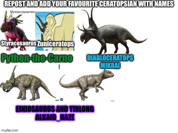 Yinlong is actually a ceratopsian | EINIOSAURUS AND YINLONG
ALKAID_HAZE | image tagged in dinosaurs,dinosaur | made w/ Imgflip meme maker