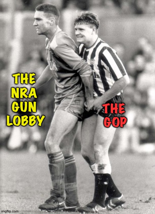 THE 
NRA 
GUN 
LOBBY THE 
GOP | made w/ Imgflip meme maker