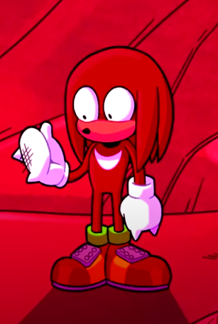 High Quality knuckles looking at his hand Blank Meme Template