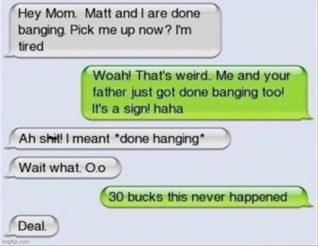 #998 | image tagged in sex,texts,funny texts,funny,mistake,money | made w/ Imgflip meme maker