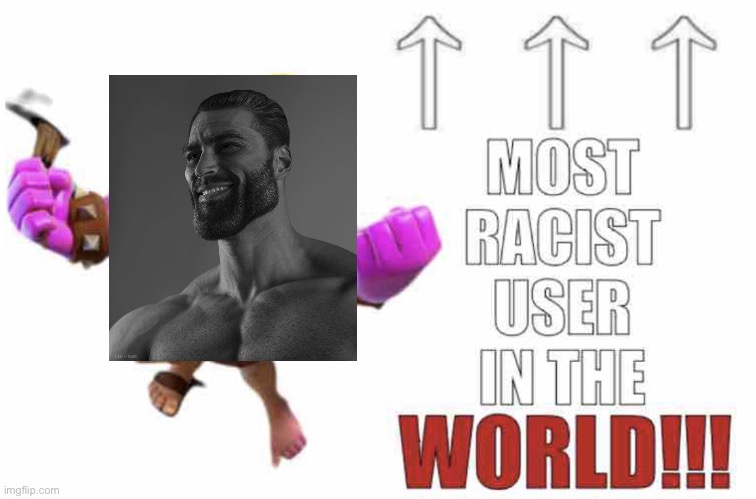 most racist user in the world!!! | image tagged in most racist user in the world | made w/ Imgflip meme maker