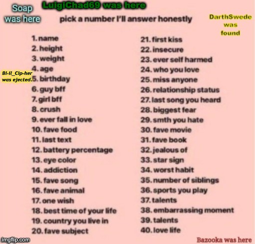 repost and add yo name | LuigiChad69 was here | made w/ Imgflip meme maker