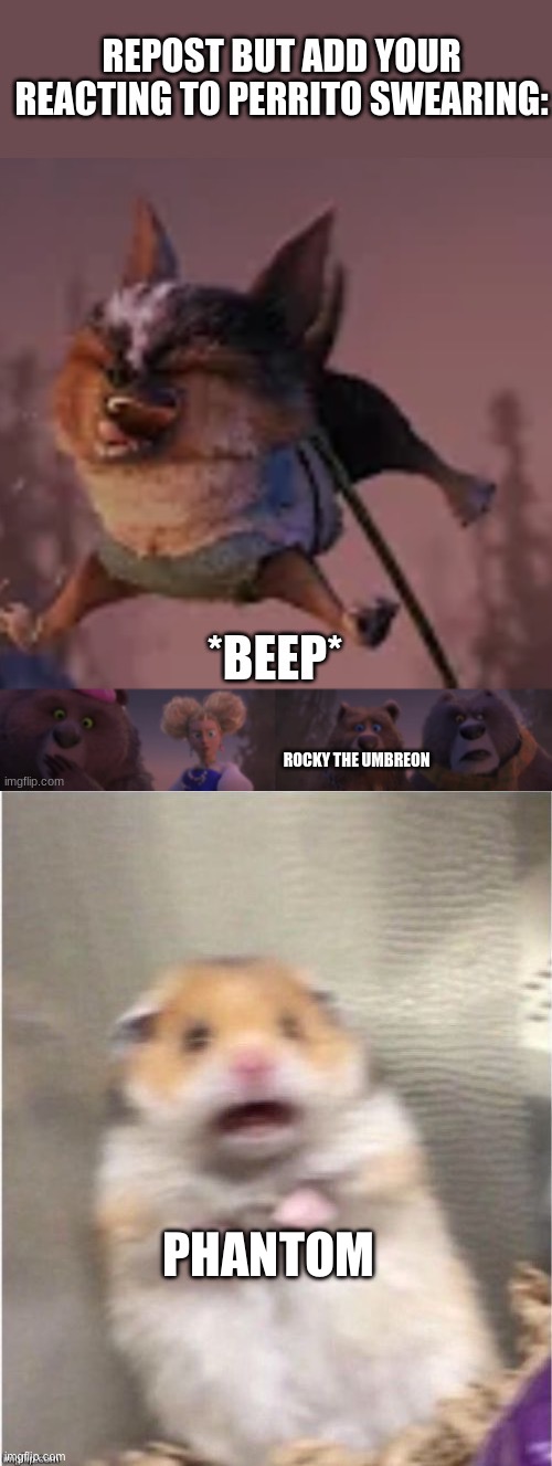 PHANTOM | image tagged in scared hamster | made w/ Imgflip meme maker