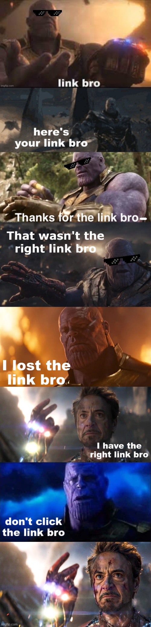 the ultimate comp | image tagged in link bro,here's your link bro,thanks for the link bro,that wasn't the right link bro,i lost the link bro | made w/ Imgflip meme maker