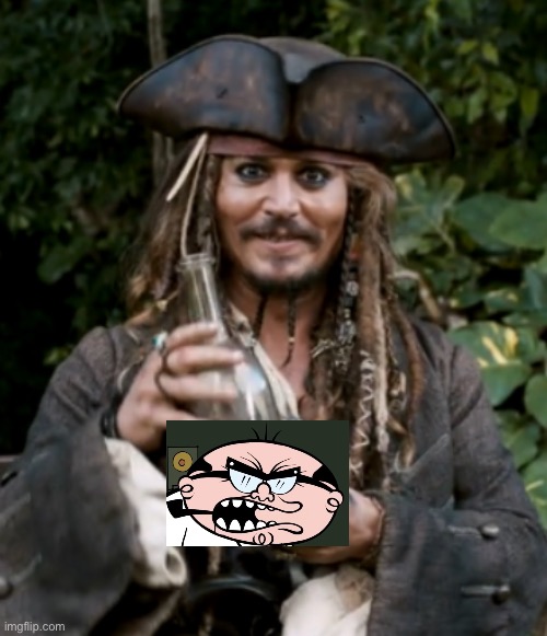 Murry Wilson is a bottle of Captain Jack Sparrow’s rum | image tagged in murry wilson,captain jack sparrow,pirates of the caribbean,johnny depp | made w/ Imgflip meme maker