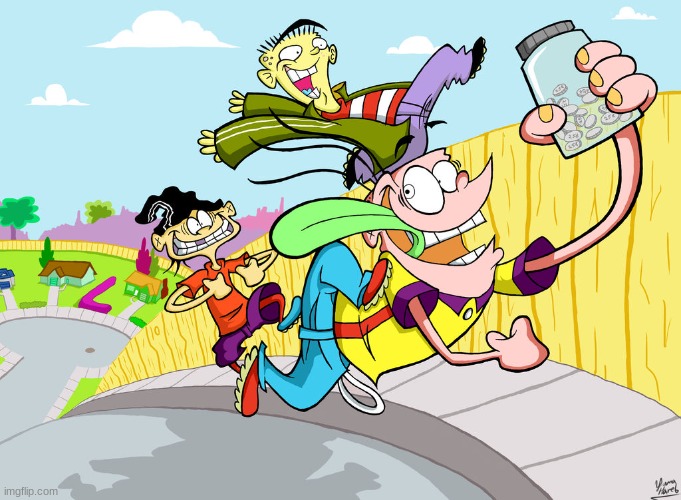 Ed Edd n Eddy! (Art by Miledblur) | made w/ Imgflip meme maker