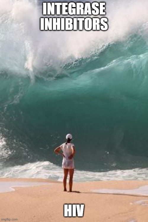 big wave  | INTEGRASE INHIBITORS; HIV | image tagged in big wave | made w/ Imgflip meme maker