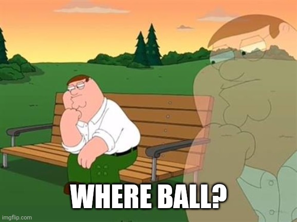 Dogs when you pretend to throw the ball | WHERE BALL? | image tagged in pensive reflecting thoughtful peter griffin | made w/ Imgflip meme maker