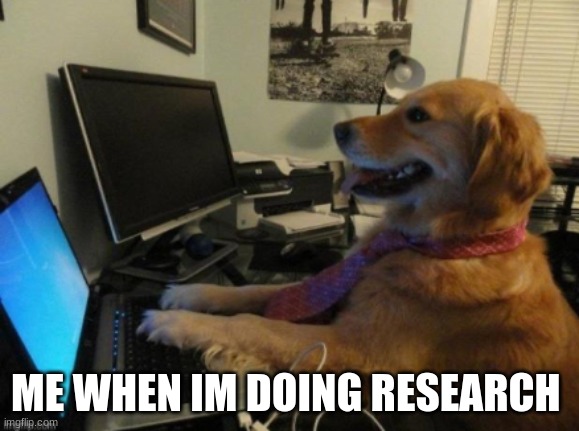 research | ME WHEN IM DOING RESEARCH | image tagged in funny | made w/ Imgflip meme maker