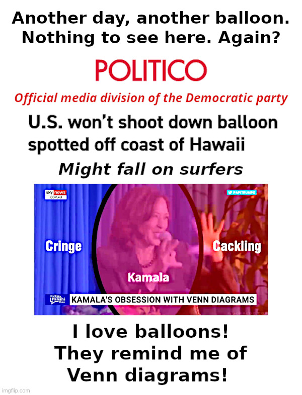 Another Day, Another Balloon. What Is It? We Don't Know. | image tagged in balloon,joe biden,democrats,mainstream media,you know nothing,nothing to see here | made w/ Imgflip meme maker