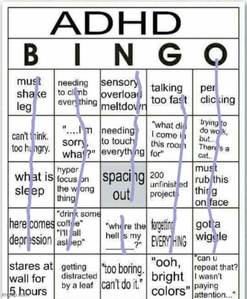 We are playing black out bingo right ? | image tagged in adhd bingo | made w/ Imgflip meme maker