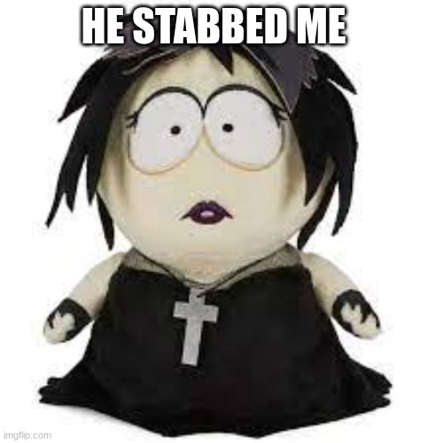 shut yo bitch ass up | HE STABBED ME | image tagged in kit kot in real life | made w/ Imgflip meme maker