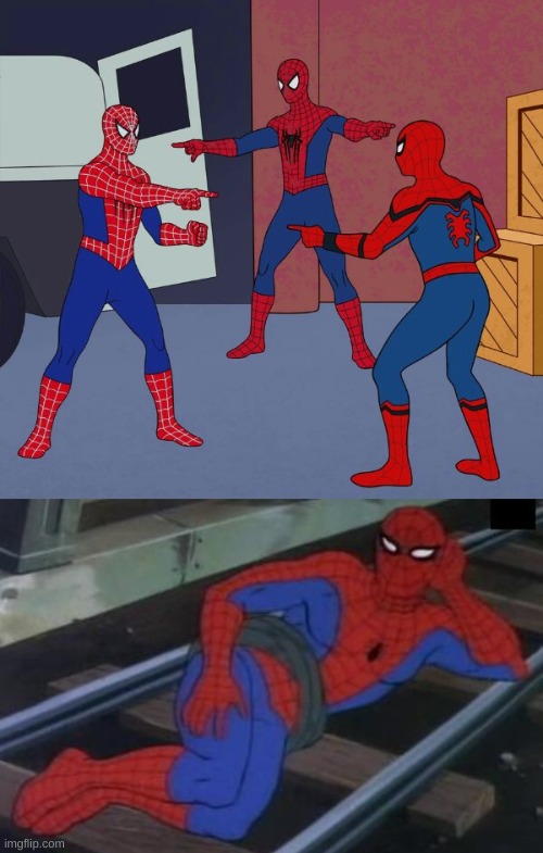 High Quality Spiderman, then theres Spiderman. Blank Meme Template