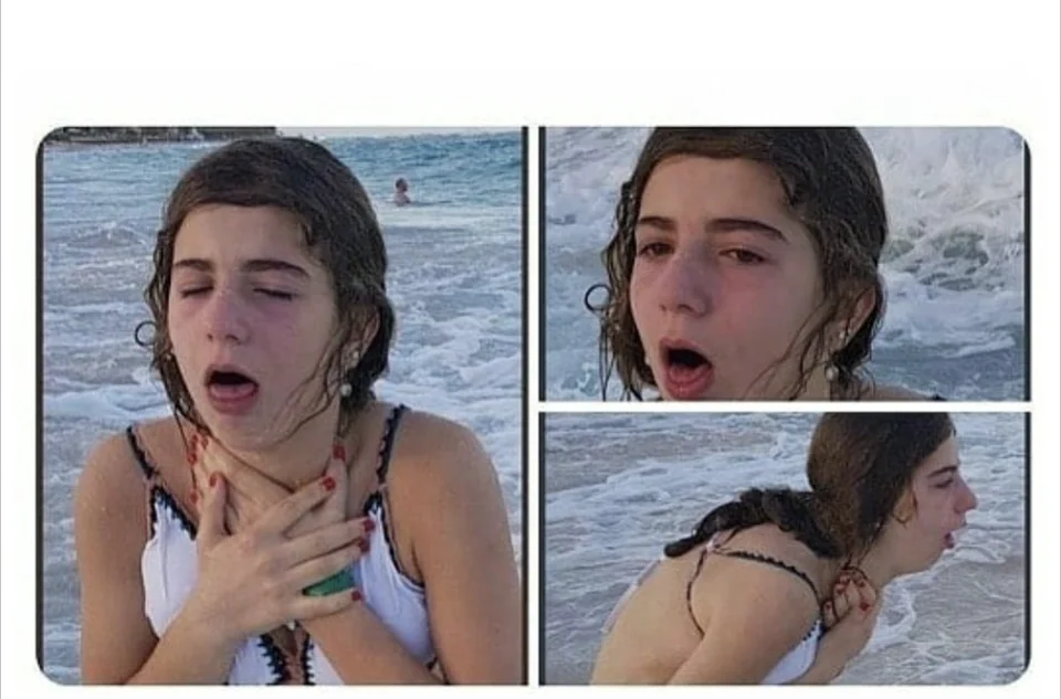 Girl choking Blank Meme Template