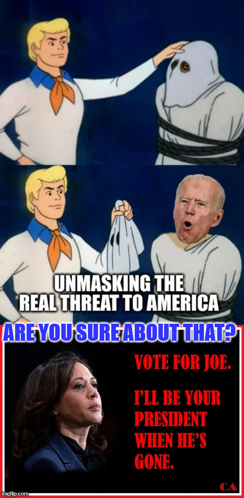 Unmasking the real threat to America | ARE YOU SURE ABOUT THAT? | image tagged in real,threat to our national secuirty | made w/ Imgflip meme maker