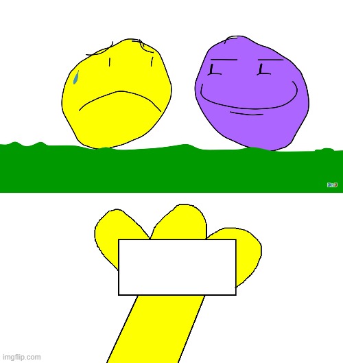 Yellow Face trying to make a comeback to Purple Face | image tagged in funny memes | made w/ Imgflip meme maker