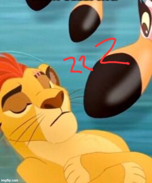 Mocked him | image tagged in kion sleeping for no reason | made w/ Imgflip meme maker