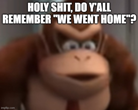 kinkey dong | HOLY SHIT, DO Y'ALL REMEMBER "WE WENT HOME"? | image tagged in kinkey dong | made w/ Imgflip meme maker