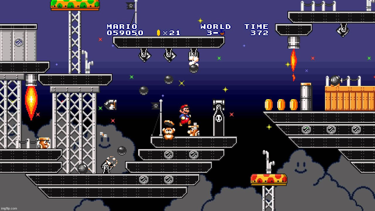 Super Mario Bros airship level real | made w/ Imgflip meme maker