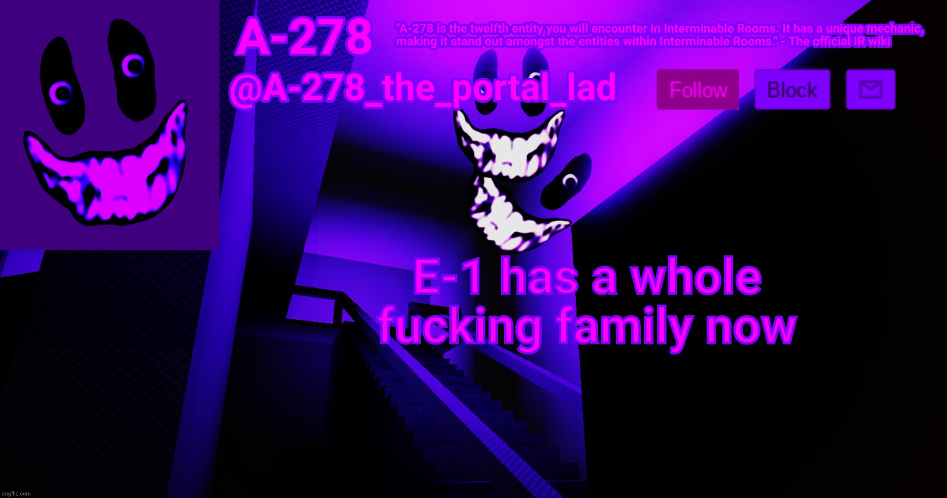 There's E-1, XE-1, XXE-1 (Removed cuz April fools event is over), DG-1 and CHA-1 | E-1 has a whole fuсking family now | made w/ Imgflip meme maker