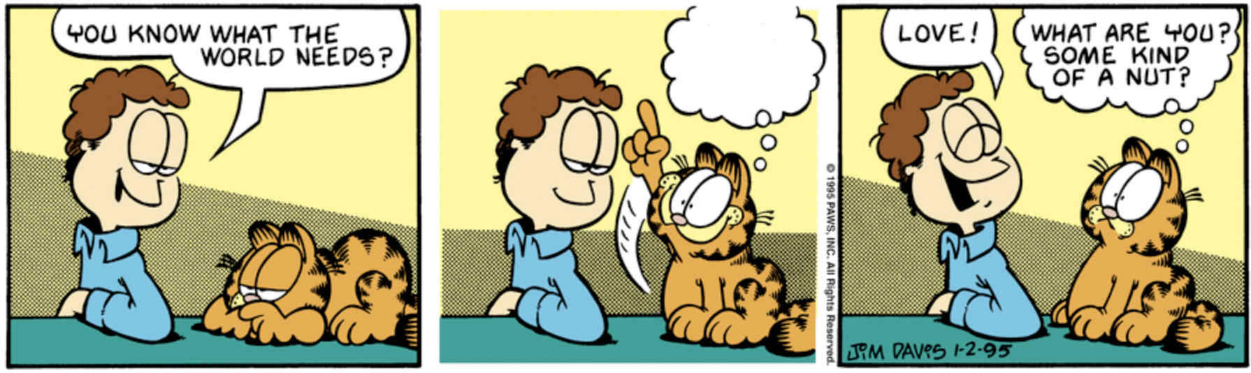 High Quality Garfield You Know What The World Needs? Blank Meme Template