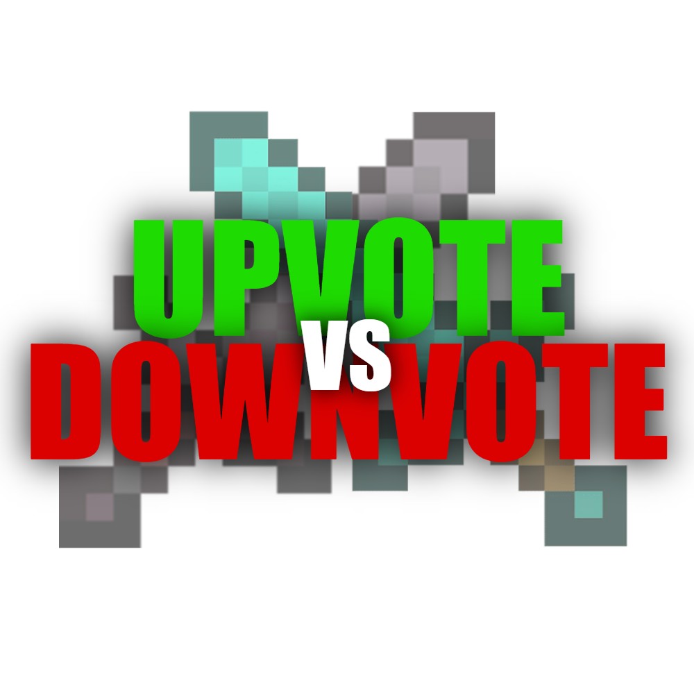 High Quality Upvote vs Downvote Logo Blank Meme Template