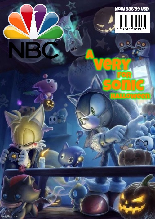 NBC Magazine Sonic Halloween American Version New! | Now 386'99 USD; A; Very; Sonic; For; Halloween | image tagged in american,sonic the hedgehog,sega,fanart,halloween | made w/ Imgflip meme maker