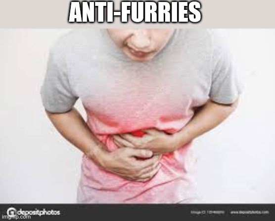 my stomach kinda burns | ANTI-FURRIES | image tagged in my stomach kinda burns | made w/ Imgflip meme maker