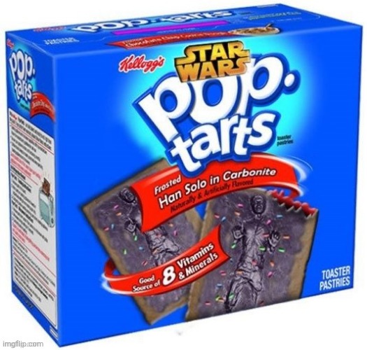 Han Solo in carbonite Pop Tarts | image tagged in han solo in carbonite pop tarts | made w/ Imgflip meme maker