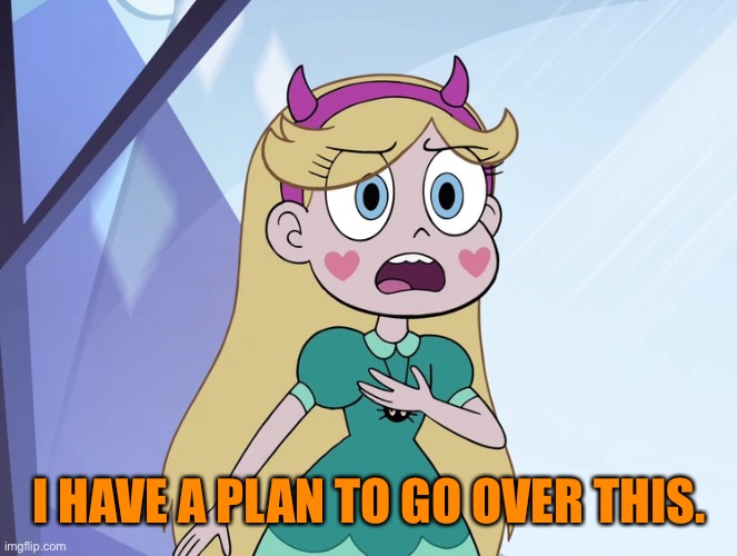 Star Butterfly | I HAVE A PLAN TO GO OVER THIS. | image tagged in star butterfly | made w/ Imgflip meme maker