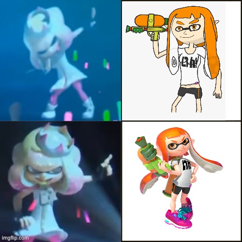 WHY DOES THIS LOW QUALITY WOOMY EXIST | image tagged in pearl approves splatoon | made w/ Imgflip meme maker