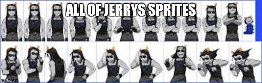 JERRY IS LITRALY EQUIUS REL IN EVERY WAY | ALL OF JERRYS SPRITES | image tagged in homestuck | made w/ Imgflip meme maker