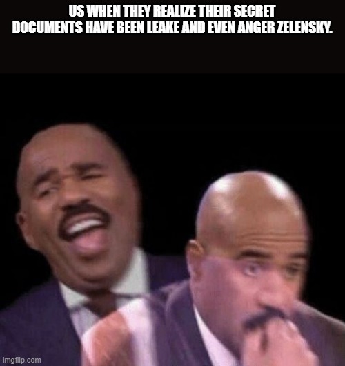 Oh shit | US WHEN THEY REALIZE THEIR SECRET DOCUMENTS HAVE BEEN LEAKE AND EVEN ANGER ZELENSKY. | image tagged in oh shit,america,ukraine,secret | made w/ Imgflip meme maker