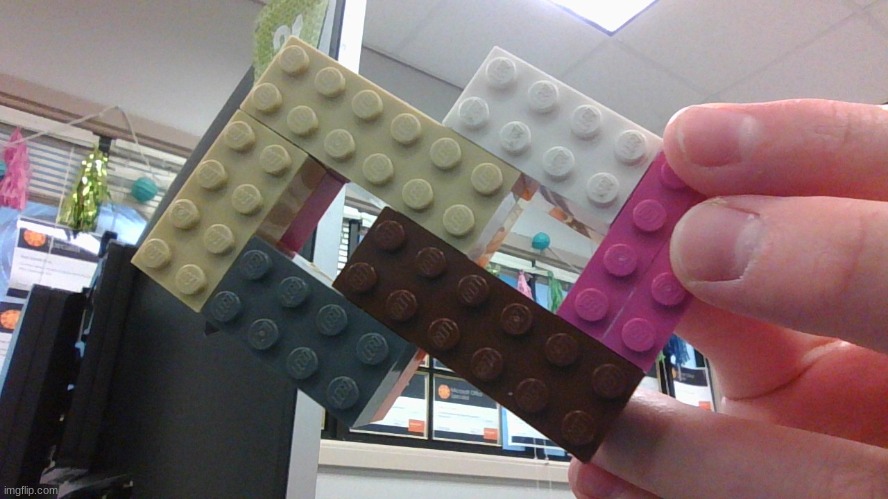 Hey guys check out this cool lego thing I made | image tagged in lego,infinity,legos | made w/ Imgflip meme maker