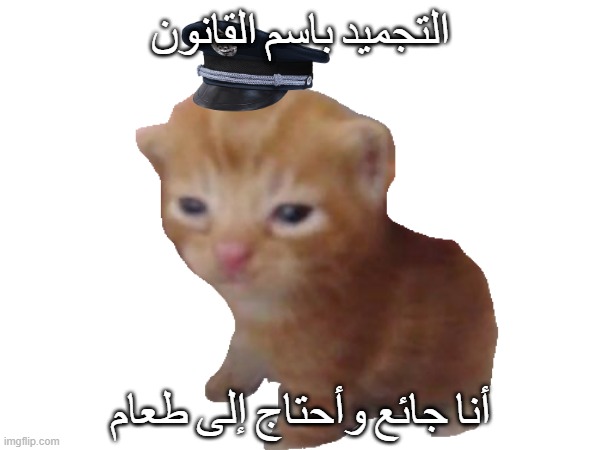 التجميد باسم القانون; أنا جائع وأحتاج إلى طعام | made w/ Imgflip meme maker