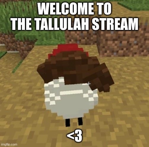 WELCOME TO THE TALLULAH STREAM; <3 | made w/ Imgflip meme maker