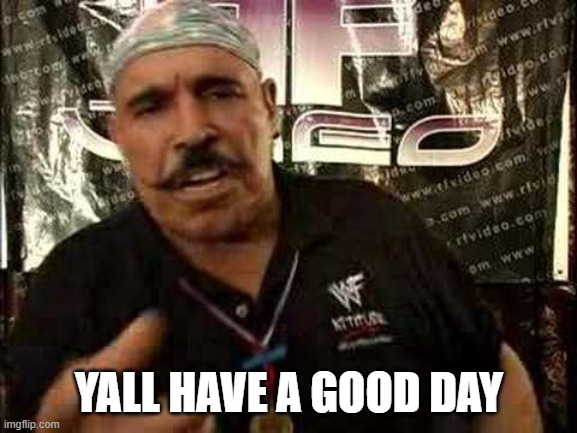 Iron Sheik Have A Good Day | YALL HAVE A GOOD DAY | image tagged in iron sheik have a good day | made w/ Imgflip meme maker