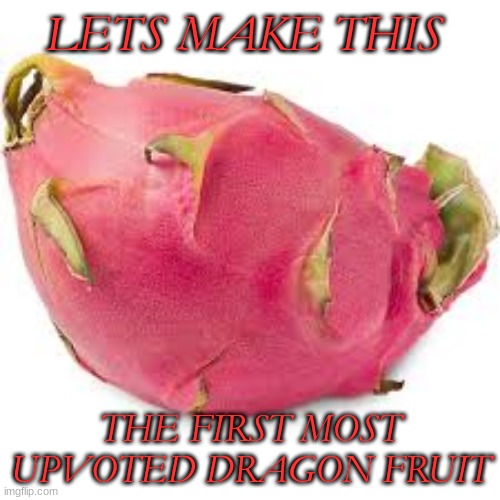 its useally always a potato but lets make this the most upvote dragon fruit | LETS MAKE THIS; THE FIRST MOST UPVOTED DRAGON FRUIT | image tagged in upvote | made w/ Imgflip meme maker
