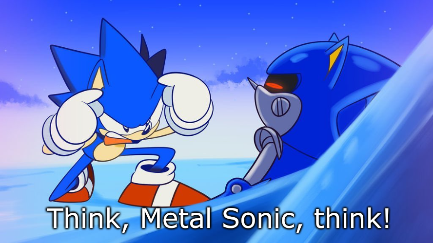 High Quality think metal sonic think 2 Blank Meme Template