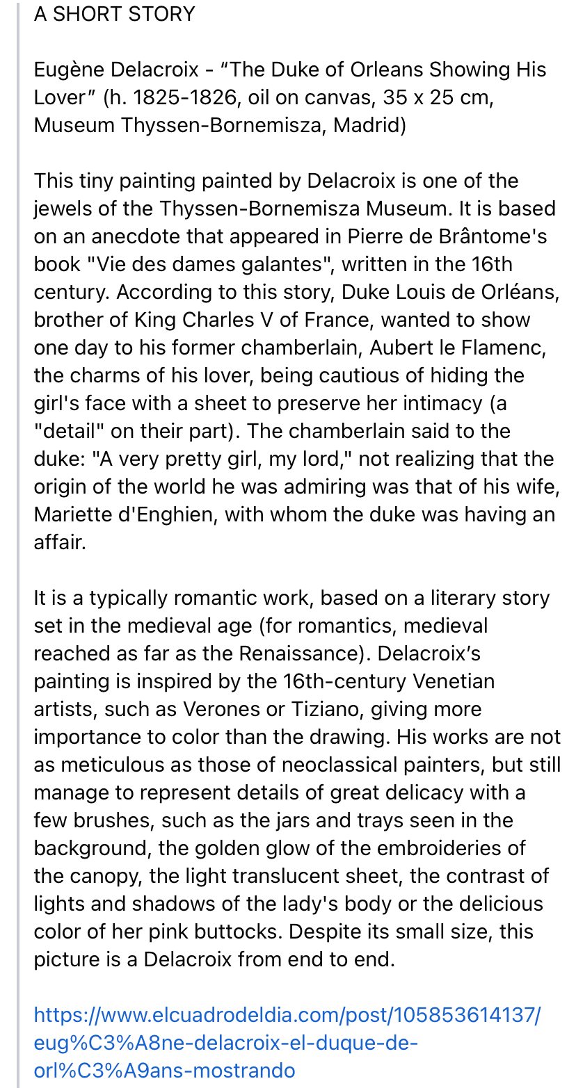 Eugene Delacroix the Duke of Orleans showing his lovers Blank Meme Template