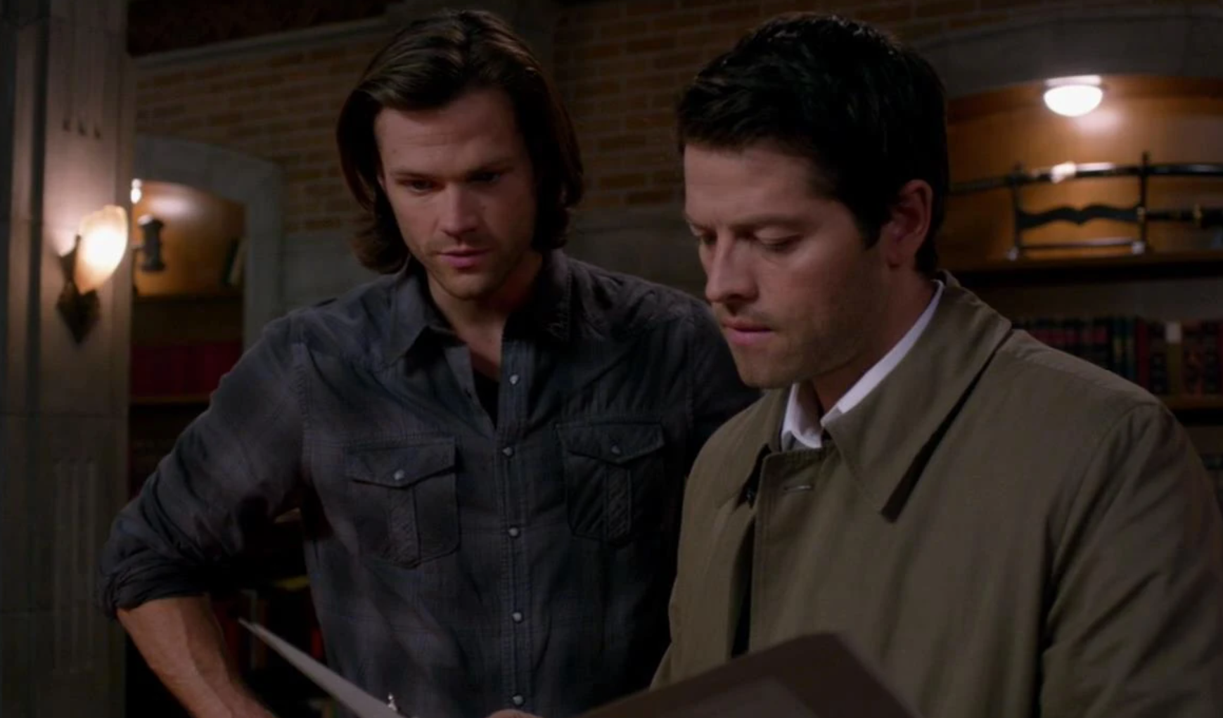High Quality Sam Winchester and Castiel Blank Meme Template