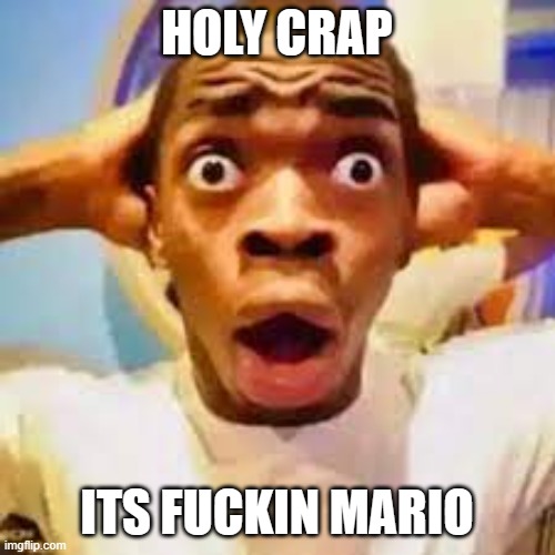 FR ONG?!?!? | HOLY CRAP ITS FUCKIN MARIO | image tagged in fr ong | made w/ Imgflip meme maker