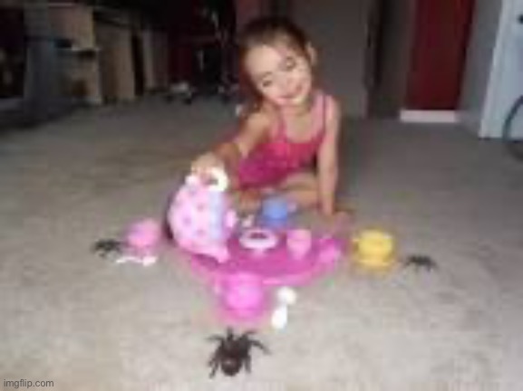 Dangerous tea party | image tagged in time to make world war 2 look like a tea party,spiders | made w/ Imgflip meme maker